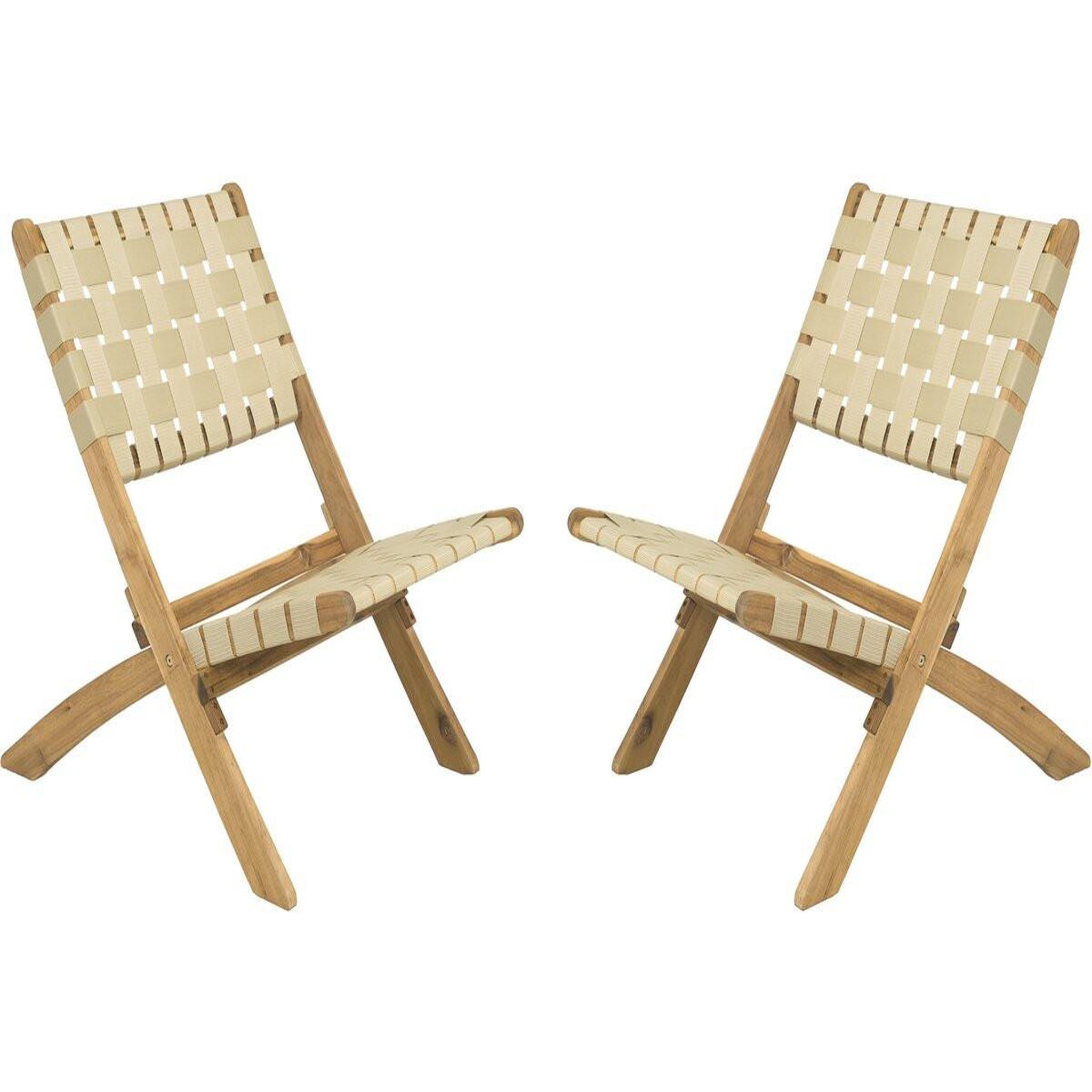 Voir la diapositive 1 : Habitat et Jardin Lot de 2 chaises de jardin en bois  hanoi  - beige