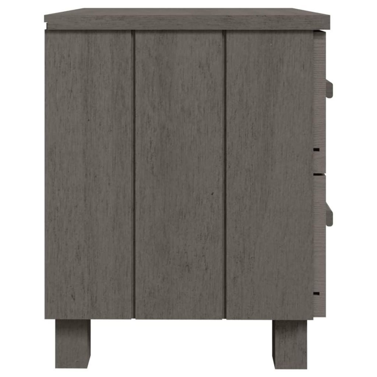 VIDAXL Table de chevet HAMAR Gris clair 40x35x44,5 cm Bois pin massif