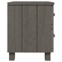 Voir la diapositive 4 : VIDAXL Table de chevet HAMAR Gris clair 40x35x44,5 cm Bois pin massif