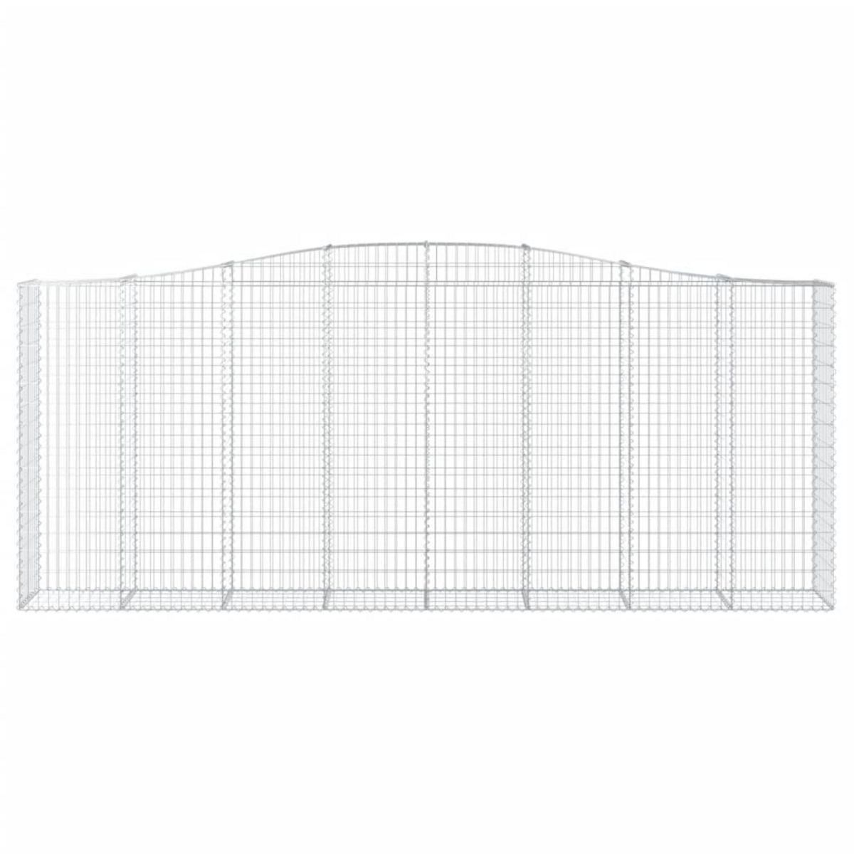 VIDAXL Paniers a gabions arques 7 pcs 400x50x160/180 cm fer galvanise