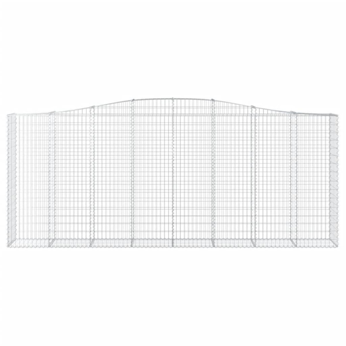 VIDAXL Paniers a gabions arques 7 pcs 400x50x160/180 cm fer galvanise