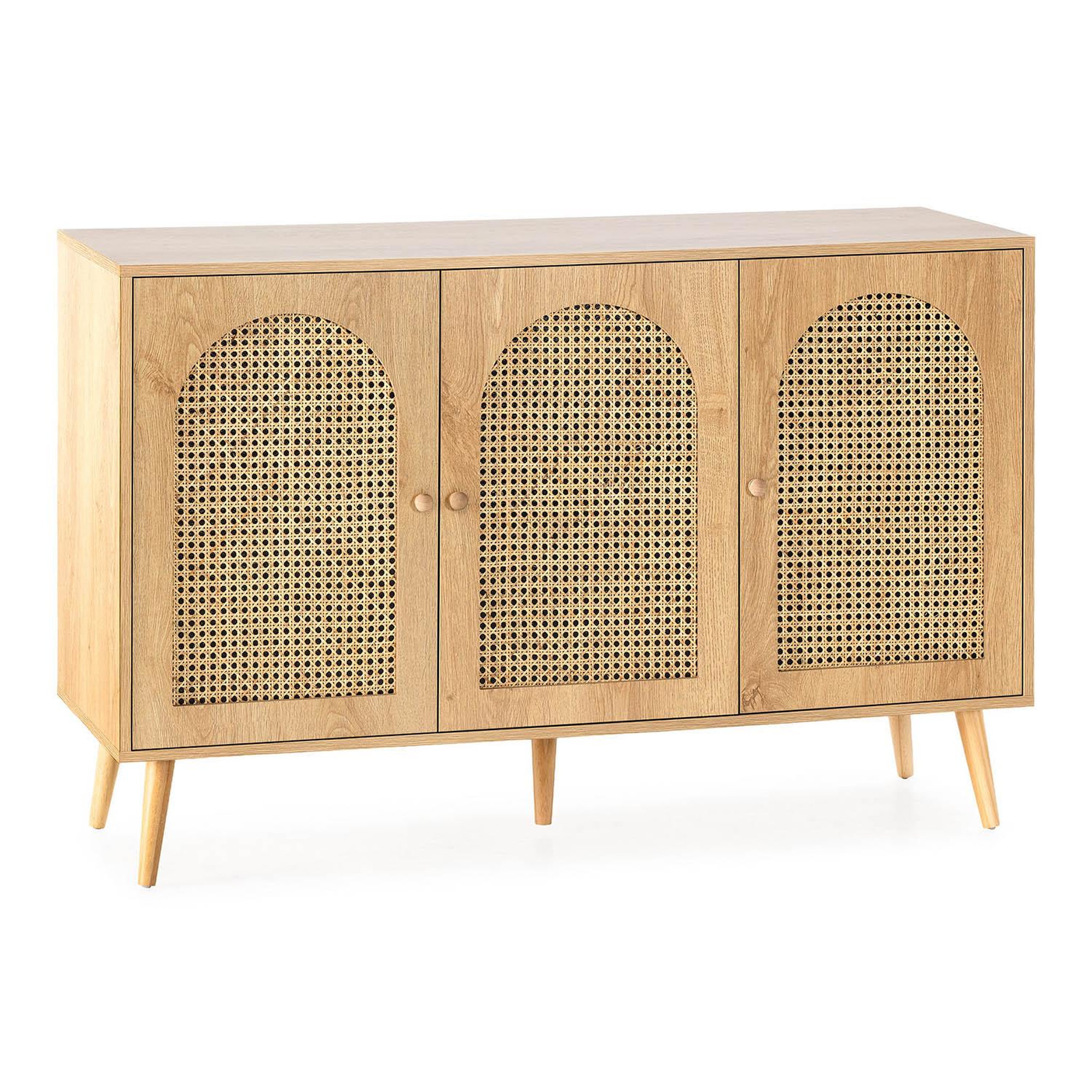 VS VENTA-STOCK Buffet Luna 3 portes couleur Chêne