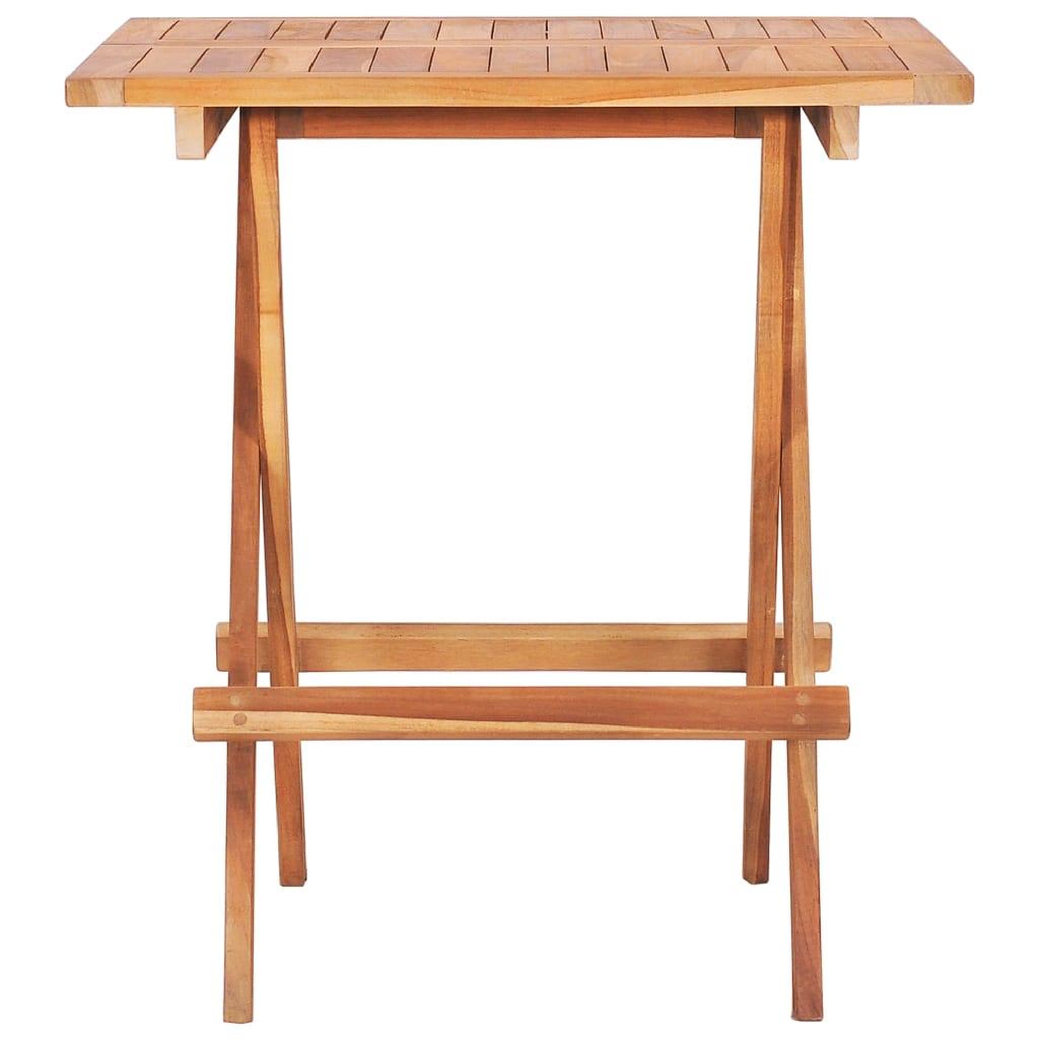 Voir la diapositive 3 : VIDAXL Table de bistro pliable 60x60x65 cm bois de teck solide