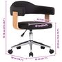Voir la diapositive 6 : VIDAXL Chaise pivotante de bureau Noir Bois courbe et similicuir
