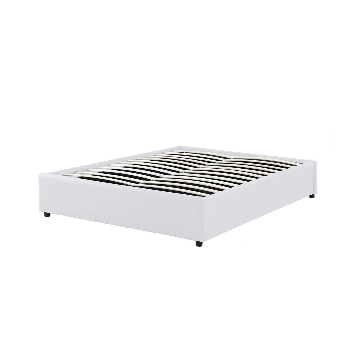 Lit coffre PU avec sommier relevable 140x190 cm OSCAR