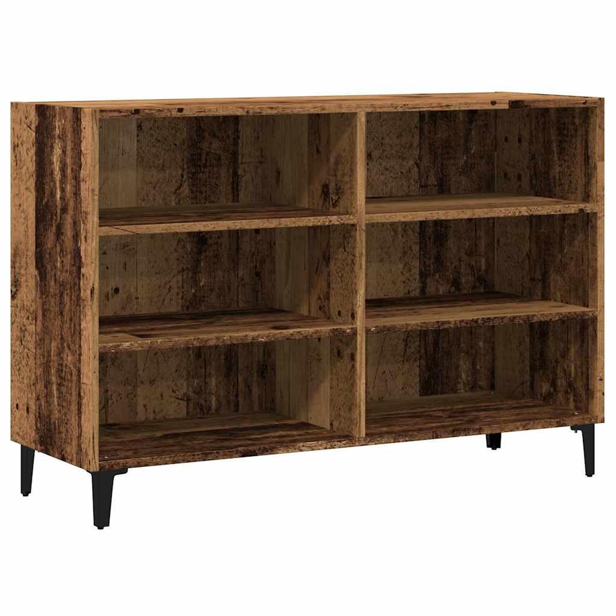 Voir la diapositive 2 : VIDAXL Buffet vieux bois 103,5x35x70 cm bois d'ingenierie