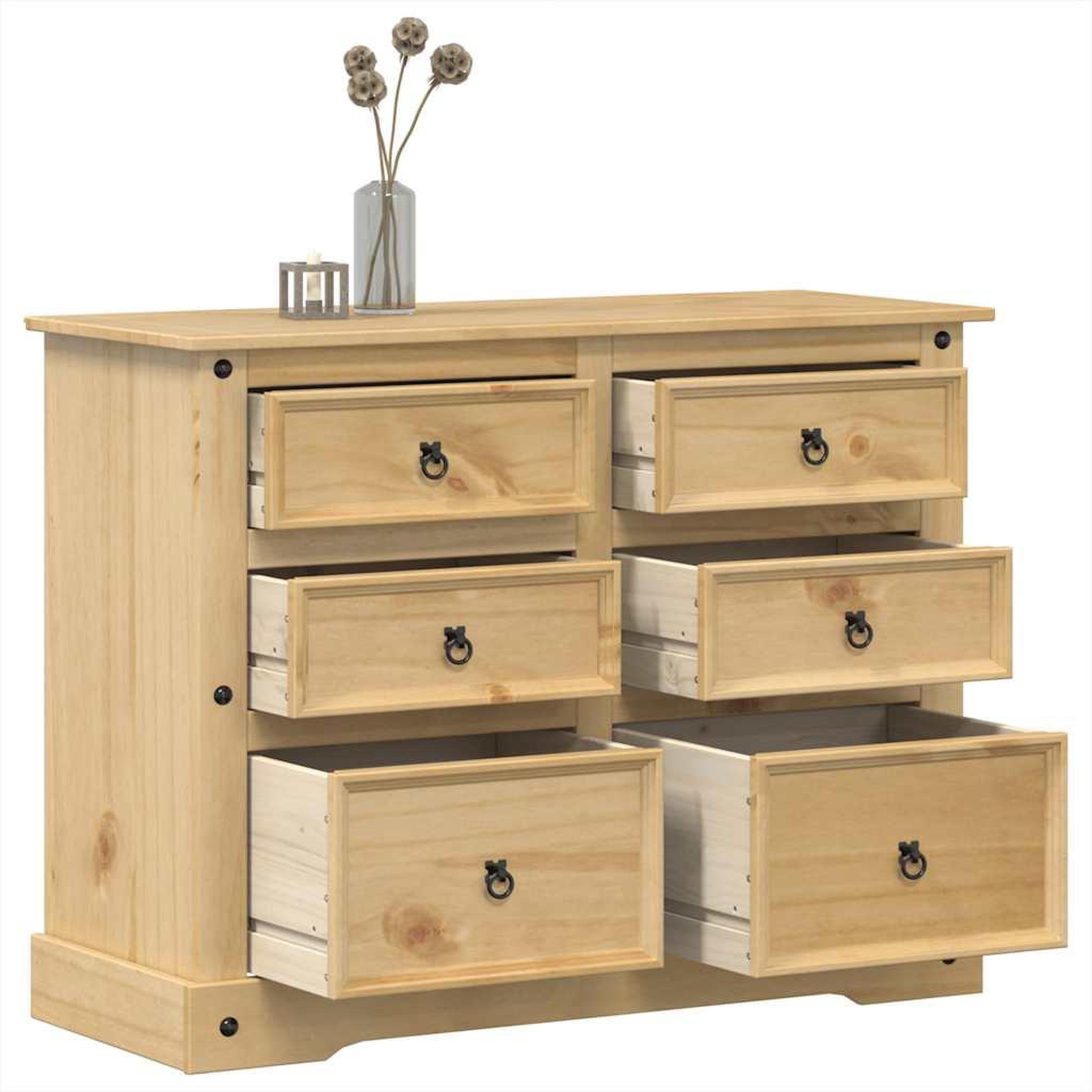 VIDAXL Commode  112x48x91 cm bois massif de pin