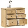 Voir la diapositive 1 : VIDAXL Commode  112x48x91 cm bois massif de pin