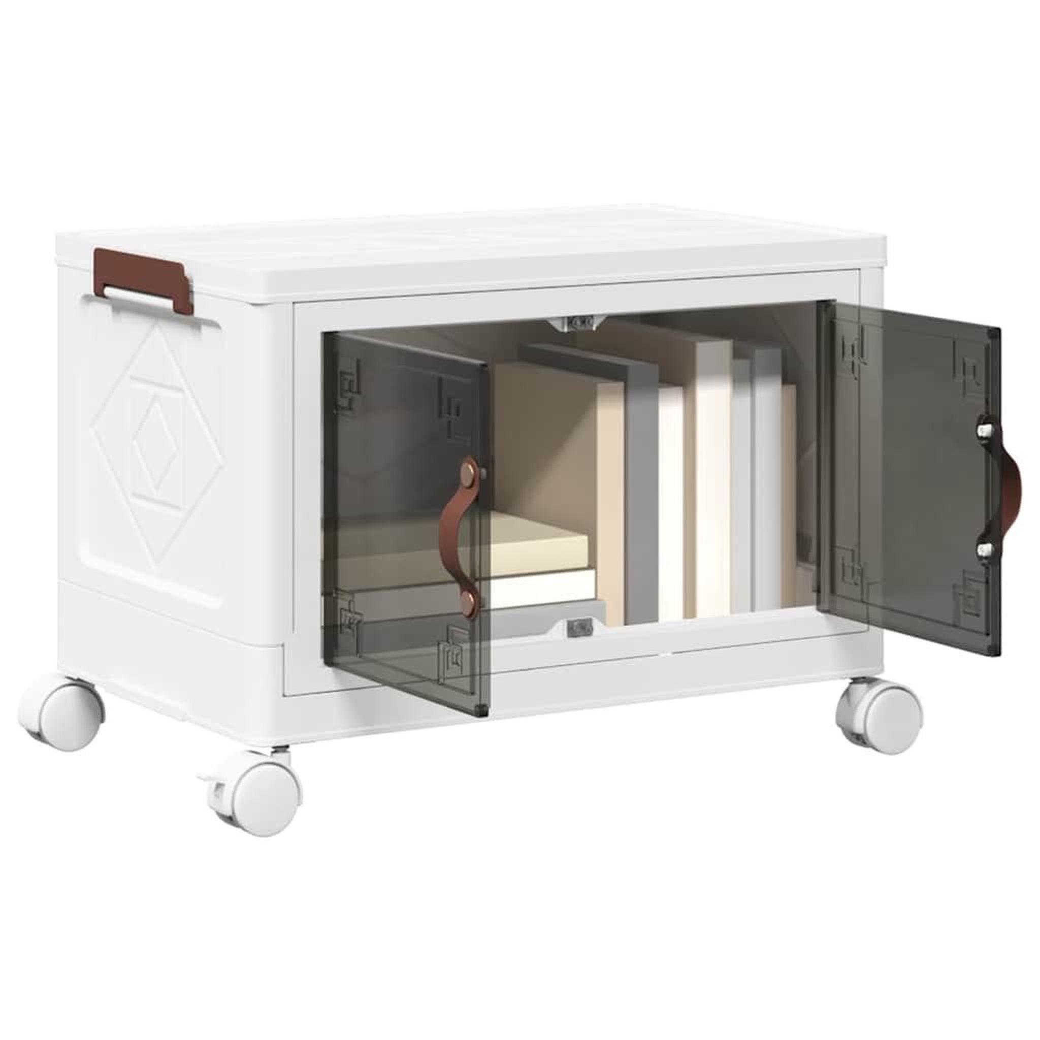 VIDAXL Boîte de rangement empilable avec roues 28 L 48,5x29,5x33 cm