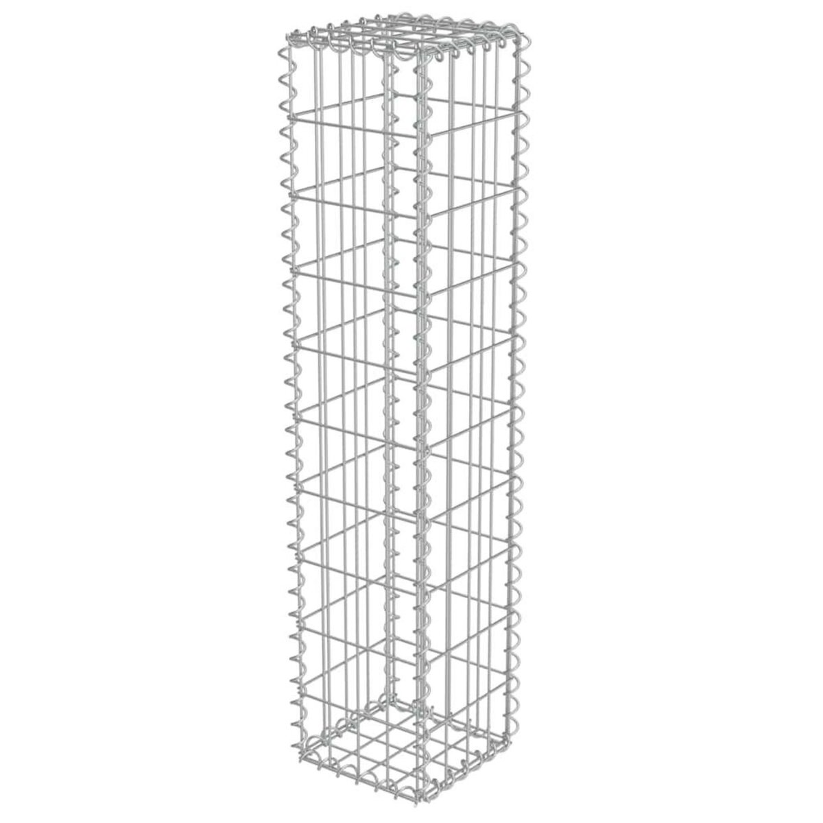 VIDAXL Mur a gabion avec couvercles Acier galvanise 20x20x100 cm