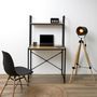 Voir la diapositive 4 : Paris Prix Bureau & Étagère  Stan  145cm Naturel & Noir