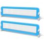Voir la diapositive 2 : VIDAXL Barriere de lit de securite pour tout-petits 2pcs Bleu 150x42cm