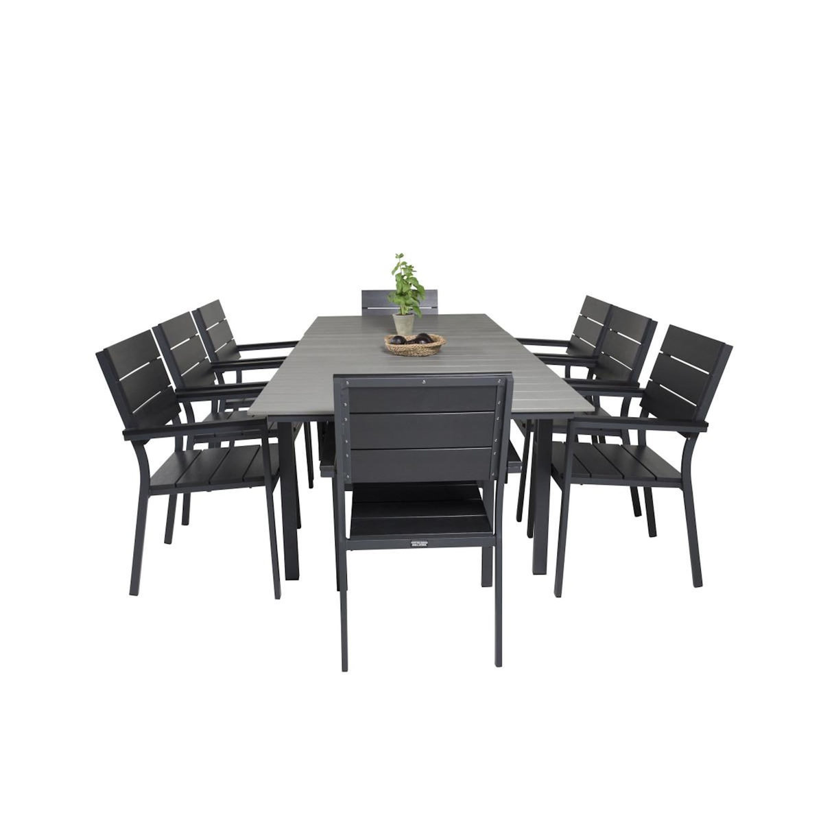Paris Prix Ensemble Table de Jardin & 8 Chaises  Levels  160x240cm Noir