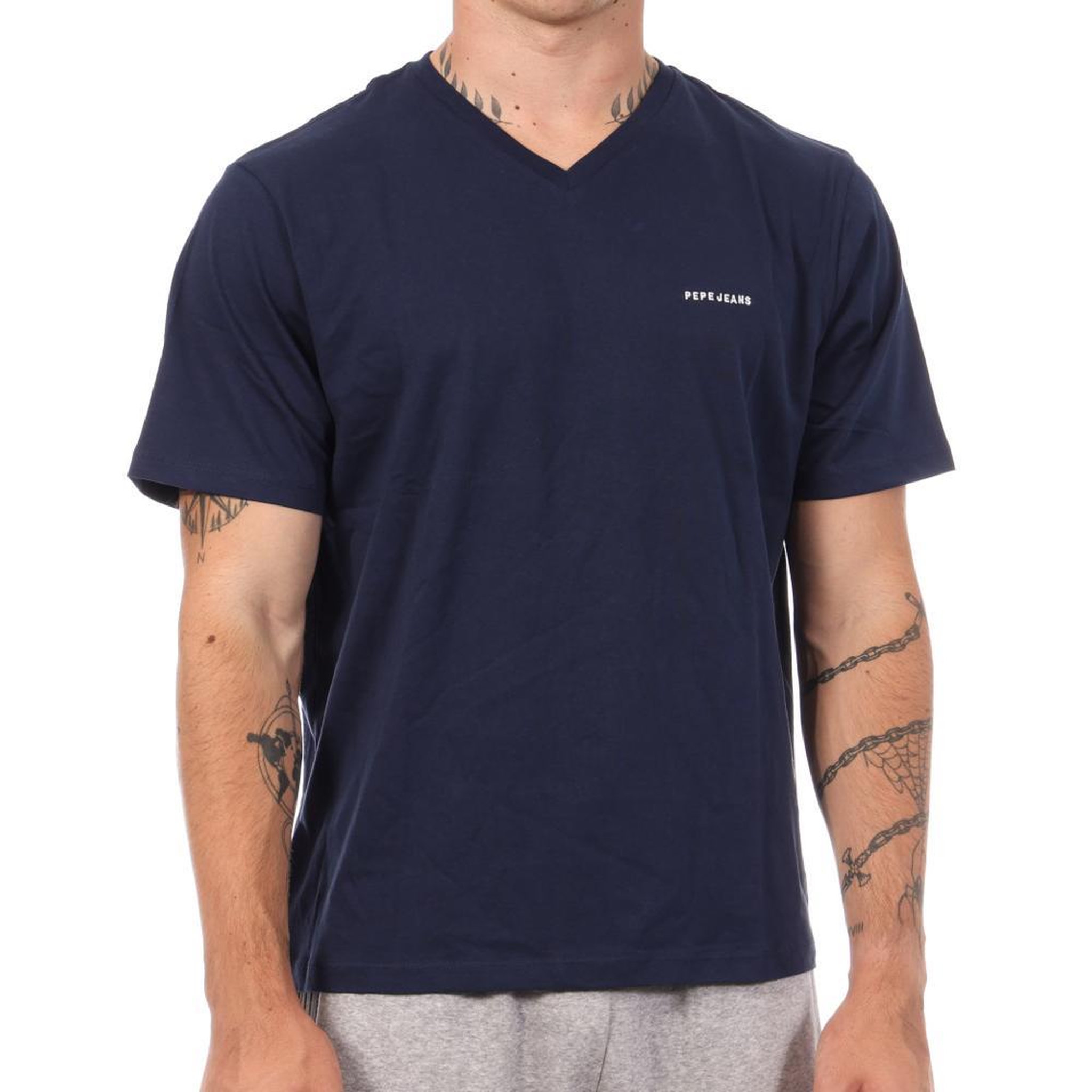 Pepe Jeans T-Shirt Marine Homme Pepe jeans PM5010150. Coloris disponibles : Bleu