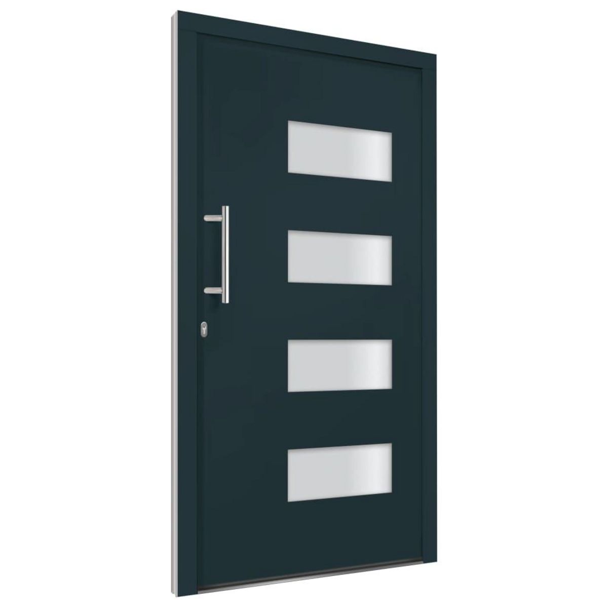 VIDAXL Porte d'entree Aluminium et PVC Anthracite 100x200 cm