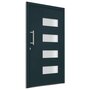 Voir la diapositive 3 : VIDAXL Porte d'entree Aluminium et PVC Anthracite 100x200 cm