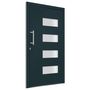Voir la diapositive 3 : VIDAXL Porte d'entree Aluminium et PVC Anthracite 100x200 cm