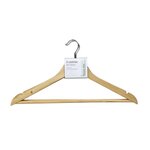 TOILINUX Lot de 3 cintres droit en bois avec crochet pivotant