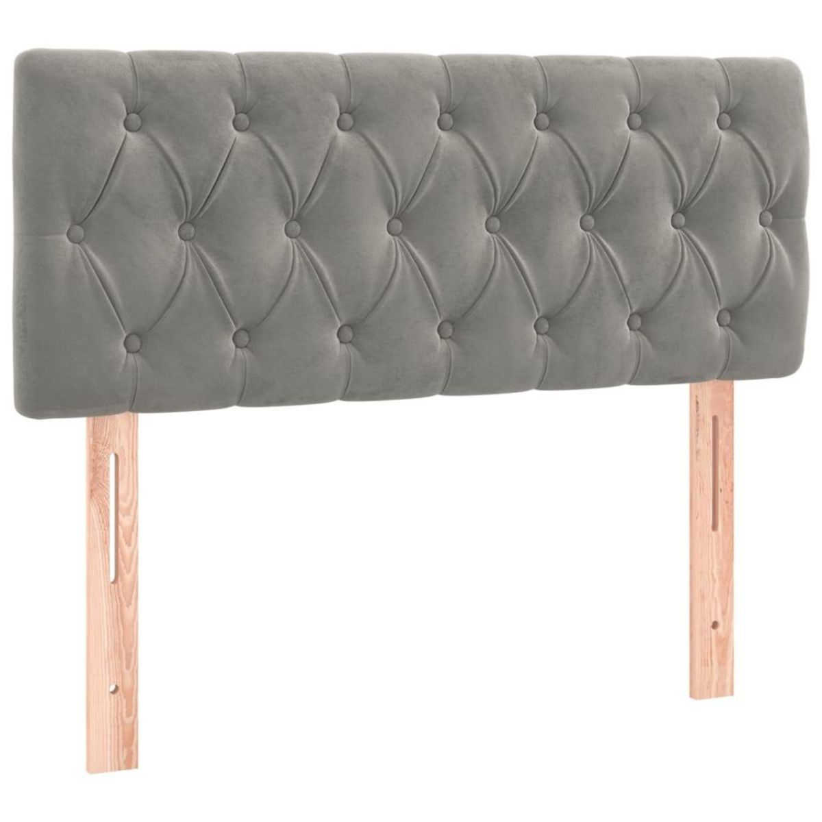 VIDAXL Tete de lit a LED Gris clair 100x7x78/88 cm Velours