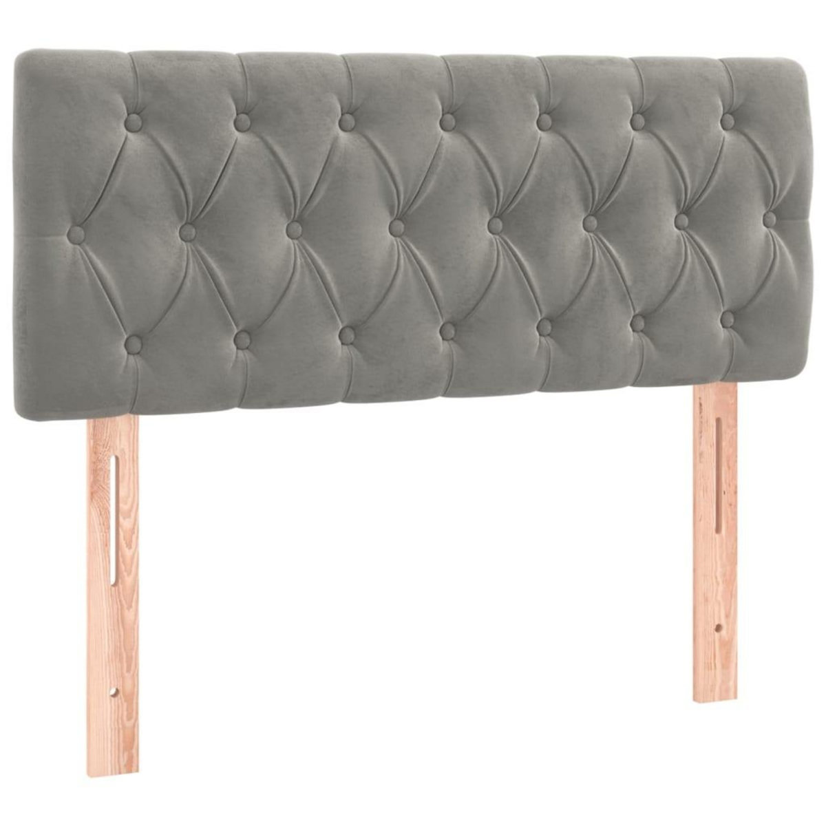 VIDAXL Tete de lit a LED Gris clair 100x7x78/88 cm Velours