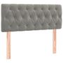 Voir la diapositive 4 : VIDAXL Tete de lit a LED Gris clair 100x7x78/88 cm Velours