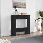 VIDAXL Cadre de cheminee chene noir 81x18x82 cm bois d'ingenierie