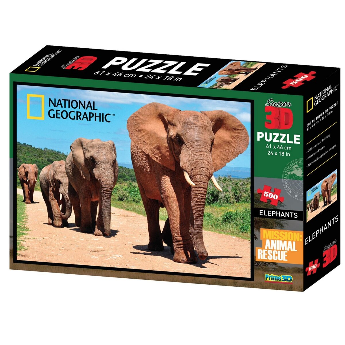 NATIONAL GEOGRAPHIC Puzzle 3D National Geographic - Les éléphants
