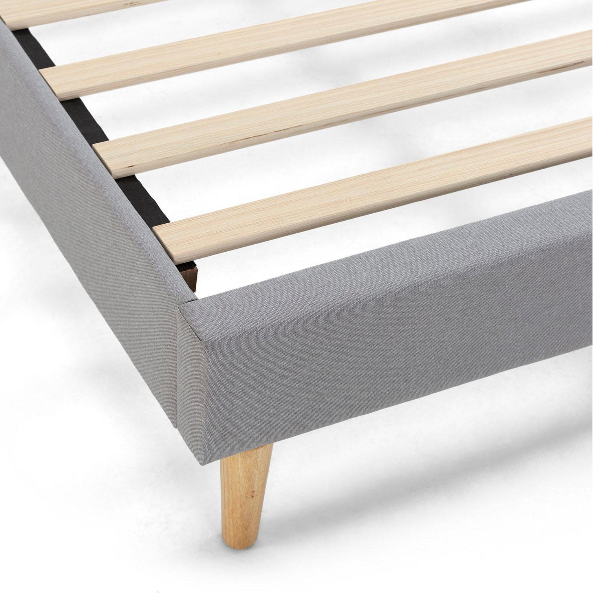 Voir la diapositive 4 : VS VENTA-STOCK Sommier tapissier Aura 160x200 cm  Gris Clair, Hauteur 30 cm