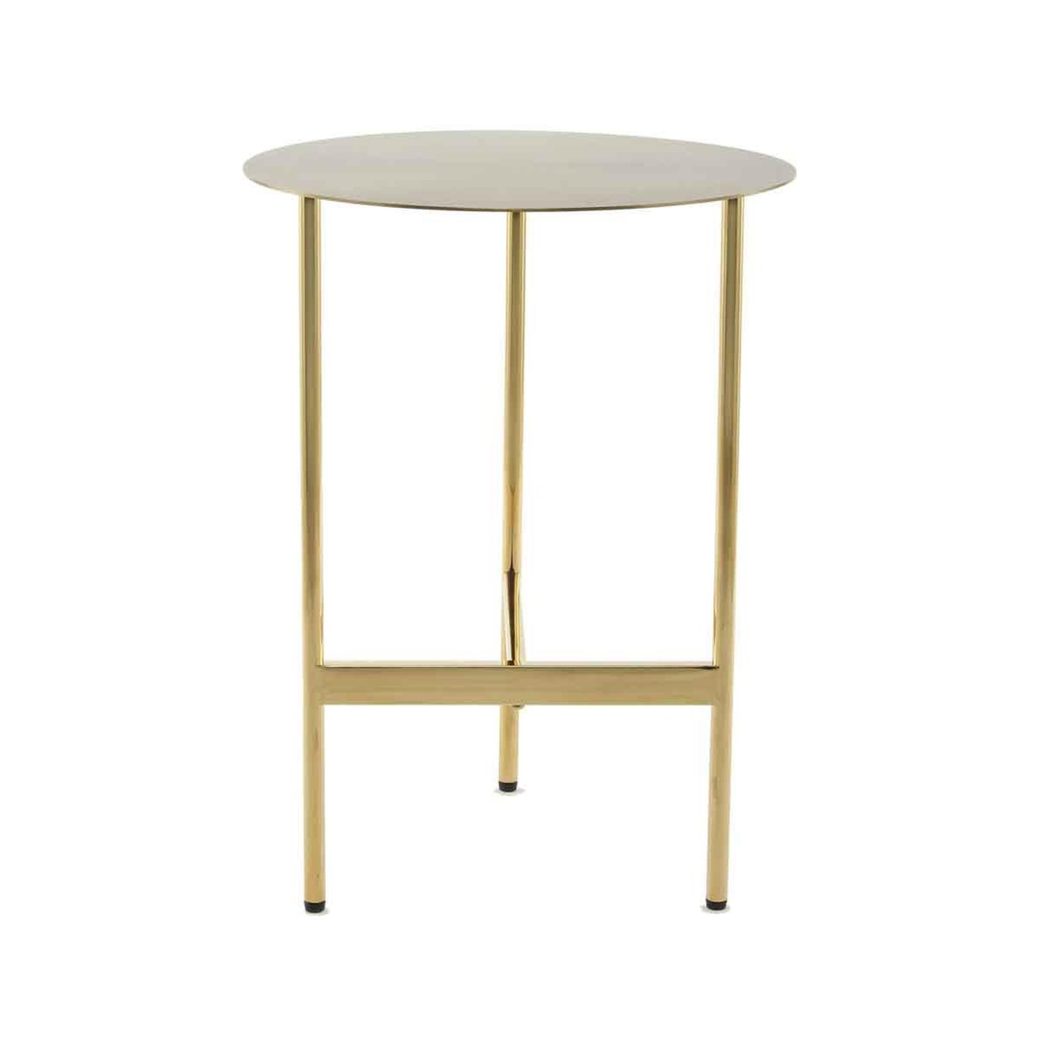 Voir la diapositive 2 : Paris Prix Table d'Appoint Ronde Design  Pema  54cm Or