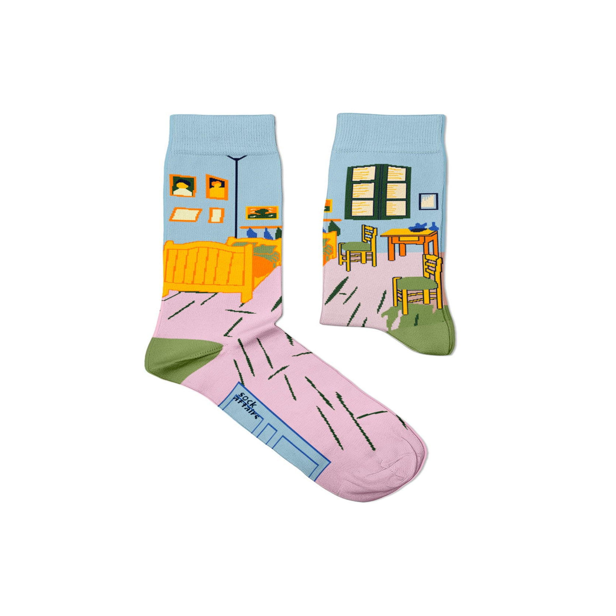 SOCK AFFAIRS Chaussettes la chambre, van gogh. Coloris disponibles : Multicolore