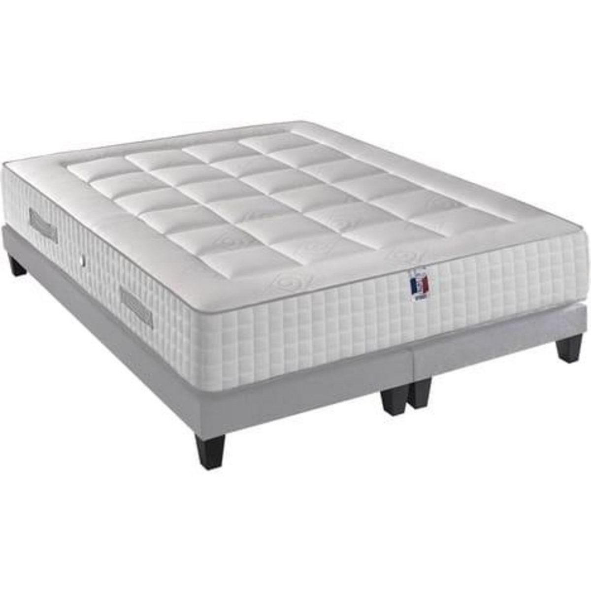 Ensemble Literie matelas ressorts ensachés 30cm et sommier 160x200 cm KING PALACE