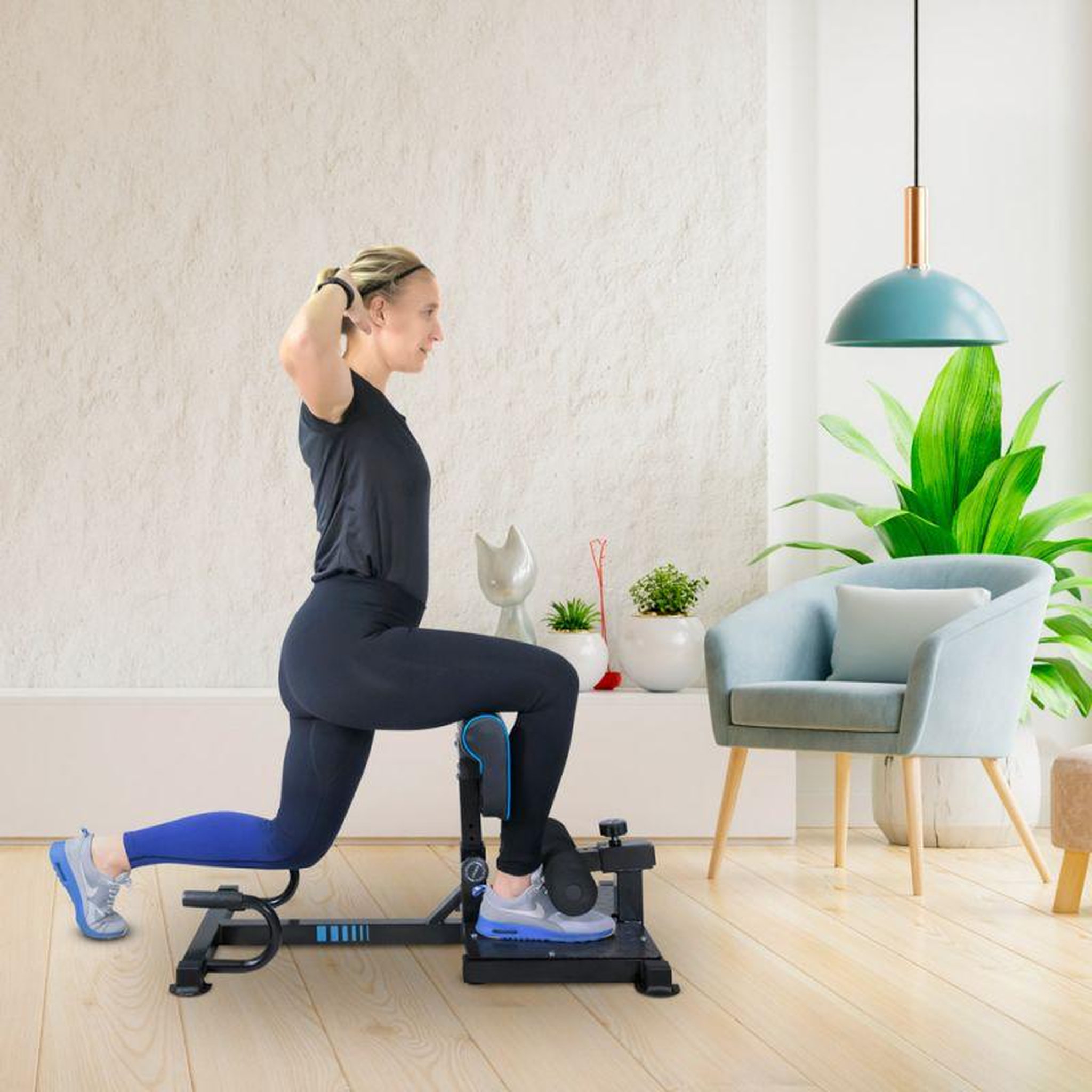 Voir la diapositive 3 : SPARRAW Squat Machine ALTIUS Appareil de musculation multifonction 88 x 56 x 50 cm - Dossier réglable en hauteur - Charge max 120kg