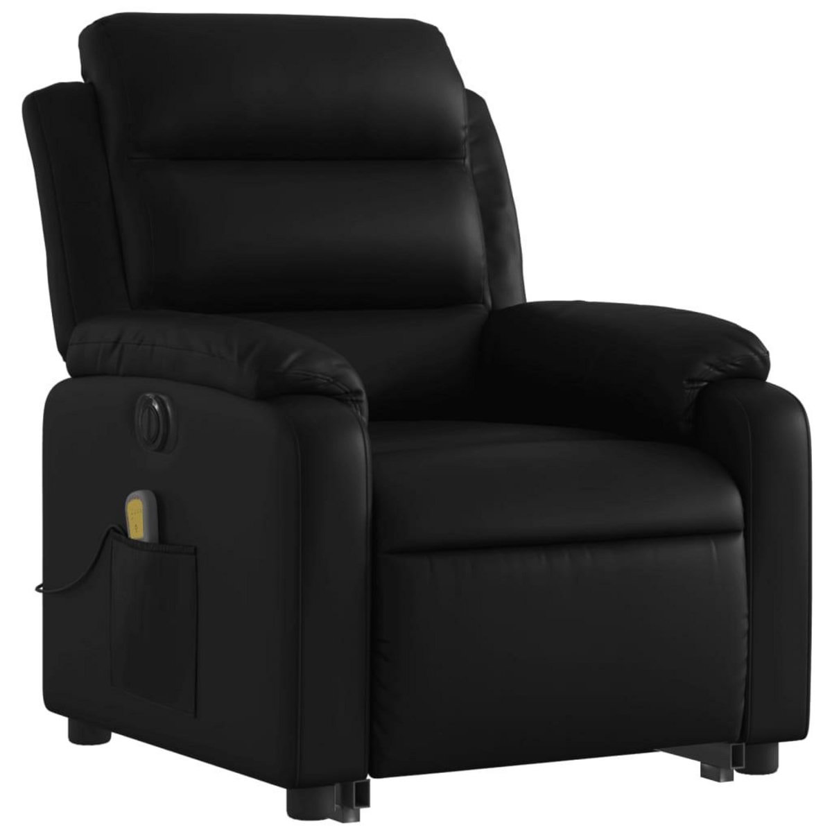 VIDAXL Fauteuil inclinable de massage electrique noir similicuir