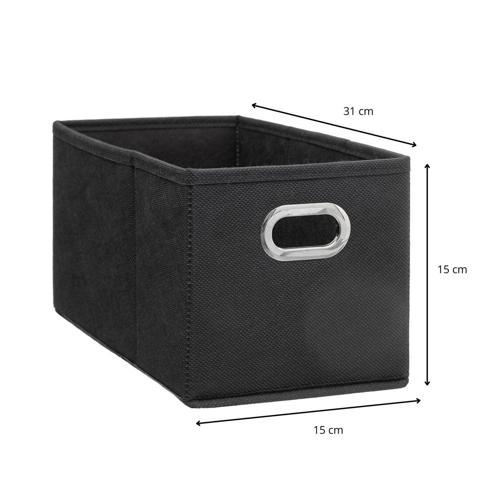 Voir la diapositive 3 : TOILINUX Lot de 12 paniers de rangement en tissu avec poignée mix'n modul