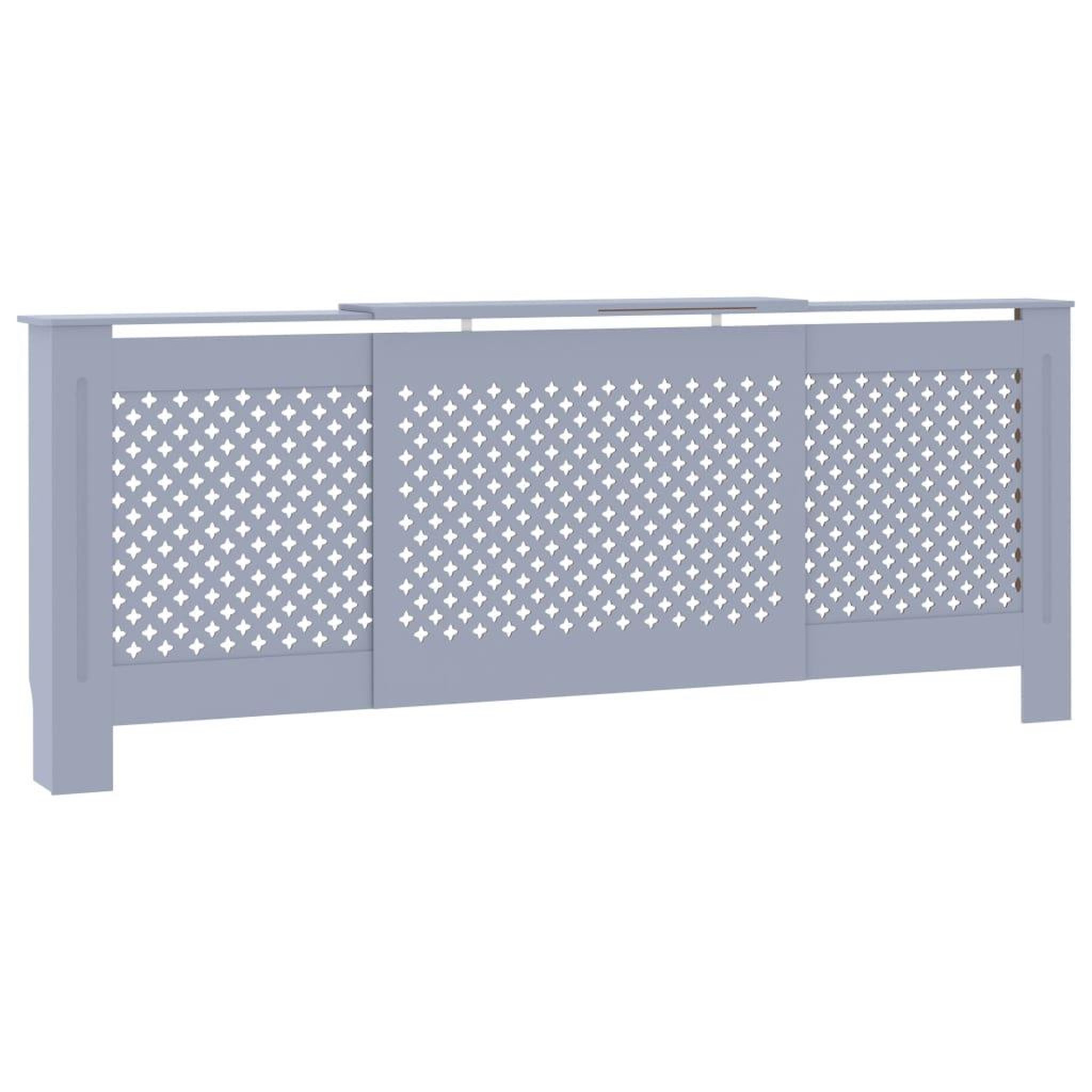 Voir la diapositive 2 : VIDAXL Cache-radiateur MDF Gris 205 cm
