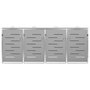 Voir la diapositive 5 : VIDAXL Abri pour quatre poubelles 276,5x77,5x112,5 cm Inox