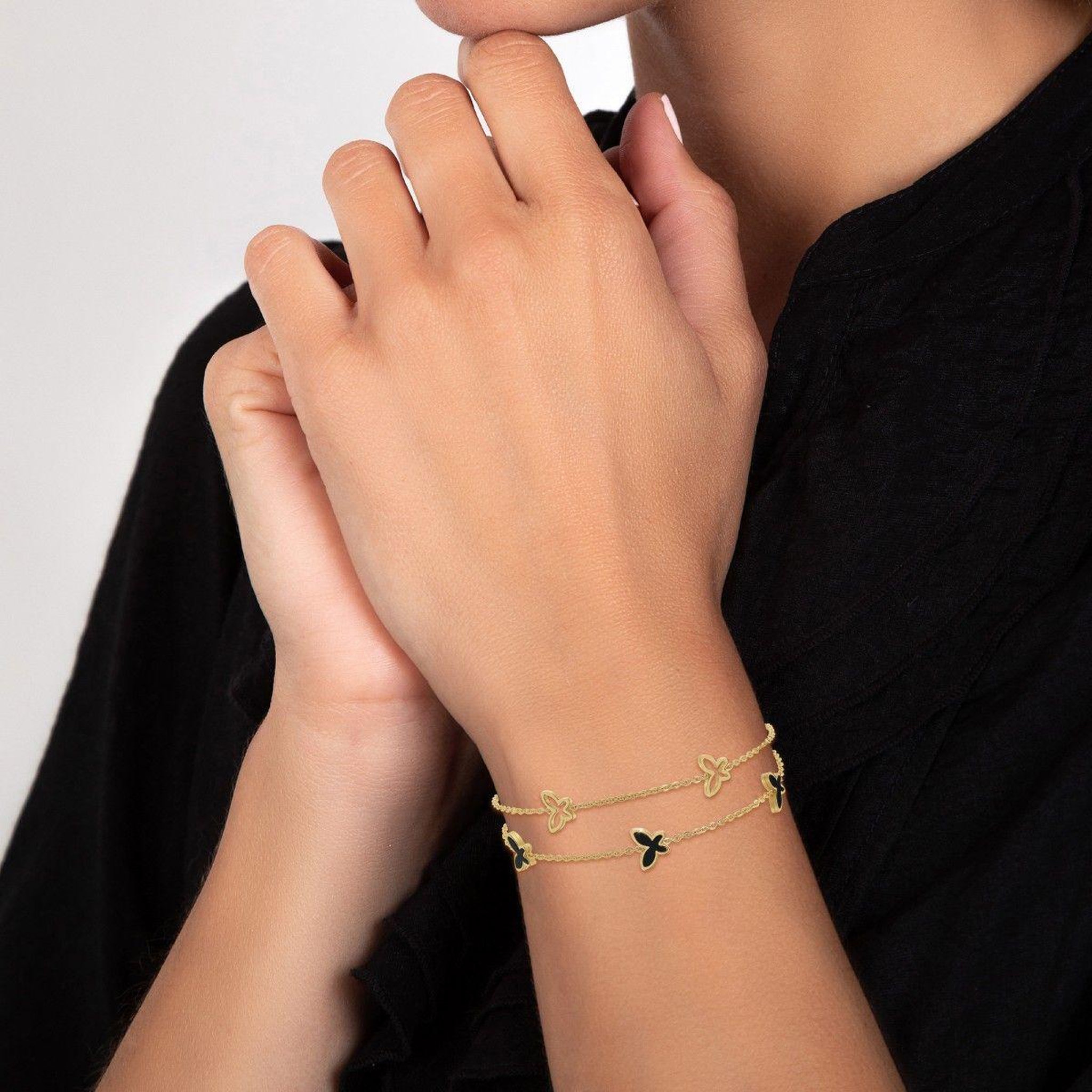 Voir la diapositive 2 : SC BOHEME Bracelet papillons par SC Bohème en acier inoxydable