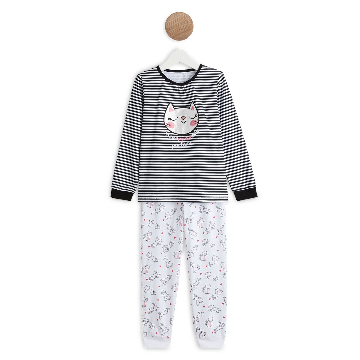 Pyjama Enfant personnalisable, Rayures Bleues