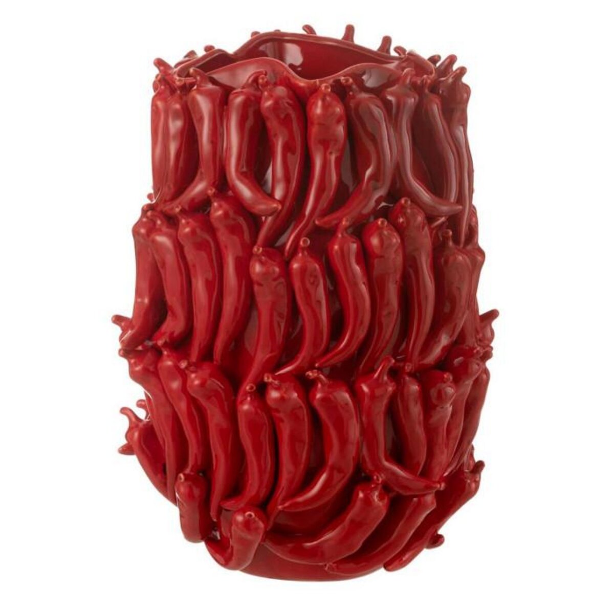 Paris Prix Vase Déco en Argile  Piments  45cm Rouge