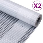 VIDAXL Baches Leno 2 pcs 260 g/m^2 3x2 m Blanc