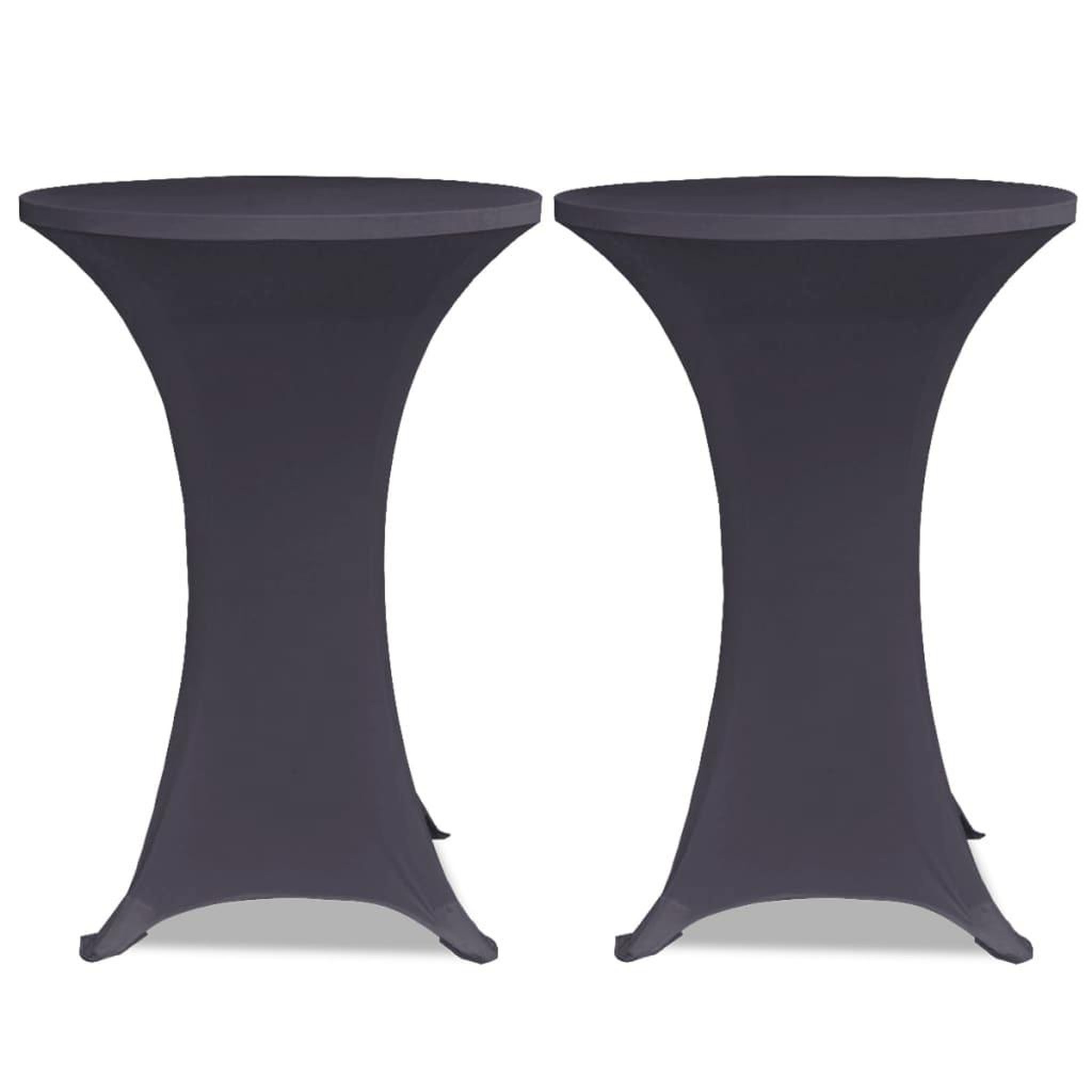 Voir la diapositive 2 : VIDAXL Housse de table extensible 80 cm 2 pcs Anthracite