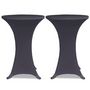Voir la diapositive 2 : VIDAXL Housse de table extensible 80 cm 2 pcs Anthracite