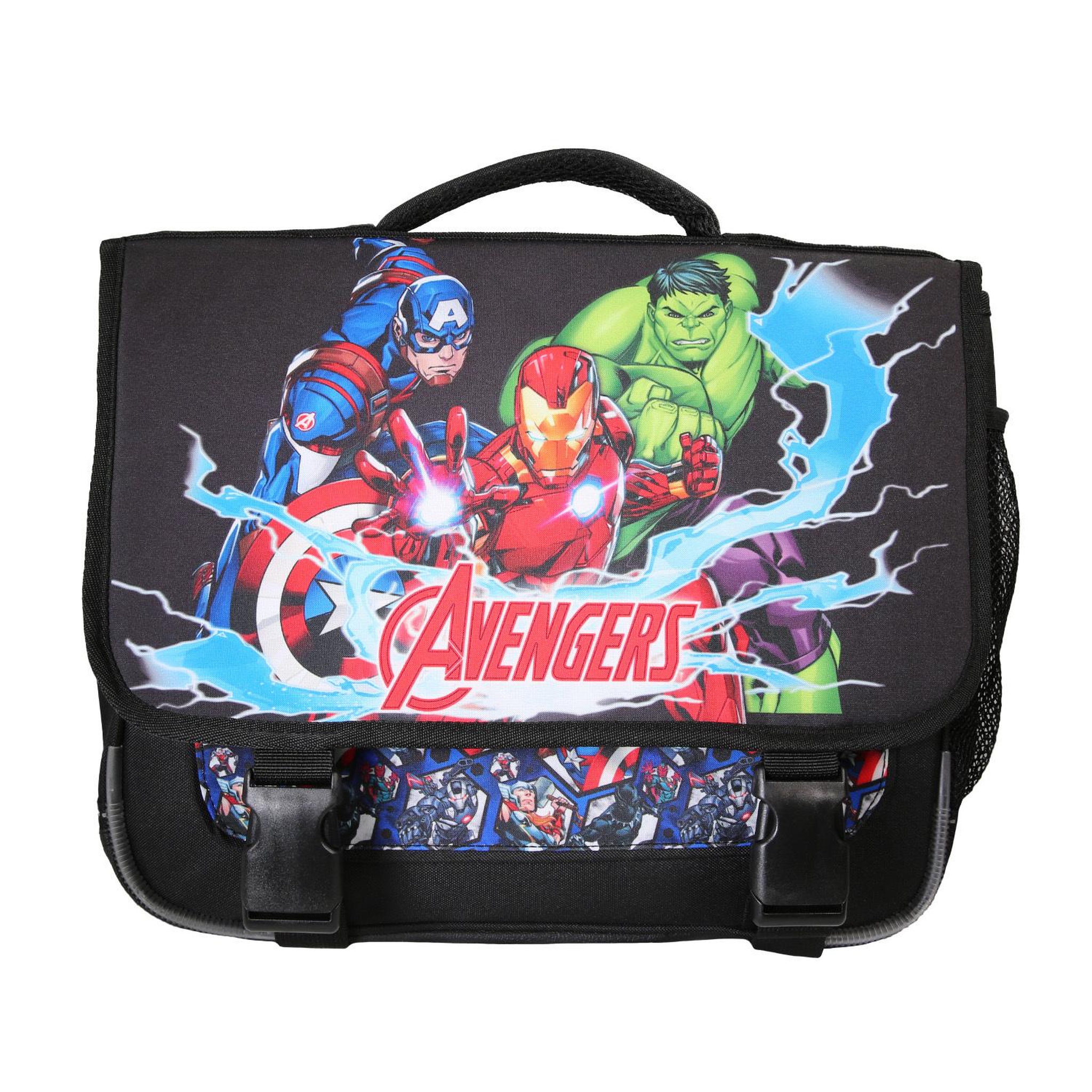 Bagtrotter Avengers - Cartable Scolaire 38 cm - Garçon - Noir - 2 Compartiments