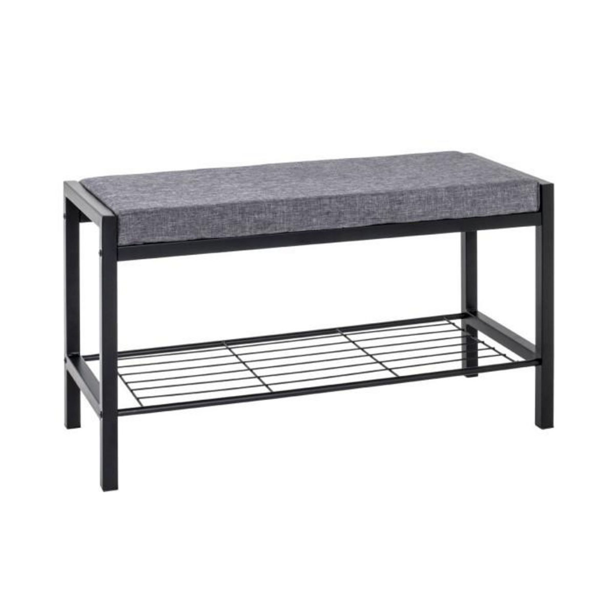 Paris Prix Range-Chaussures avec Siège  Mia  80cm Gris