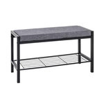 Paris Prix Range-Chaussures avec Siège  Mia  80cm Gris