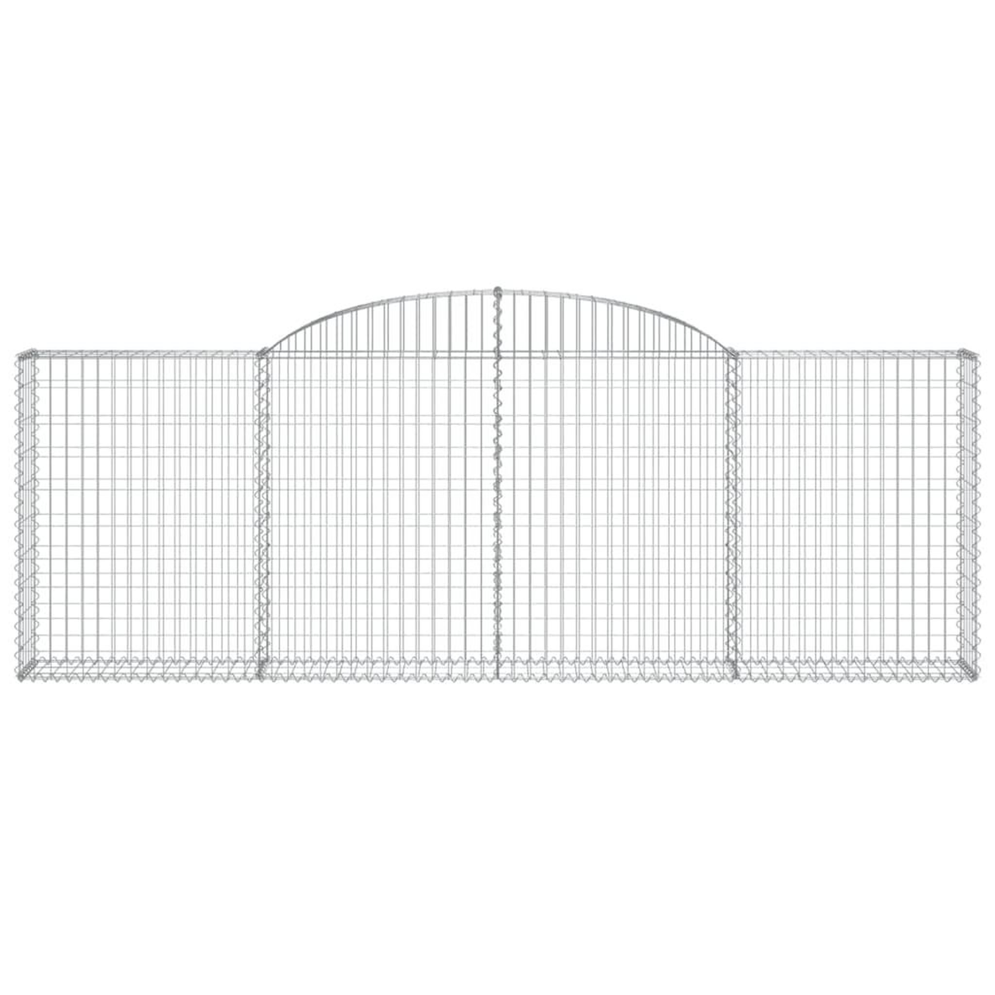 Voir la diapositive 3 : VIDAXL Panier de gabions arque 300x30x100/120 cm Fer galvanise