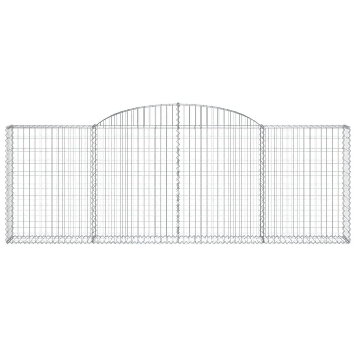 VIDAXL Panier de gabions arque 300x30x100/120 cm Fer galvanise