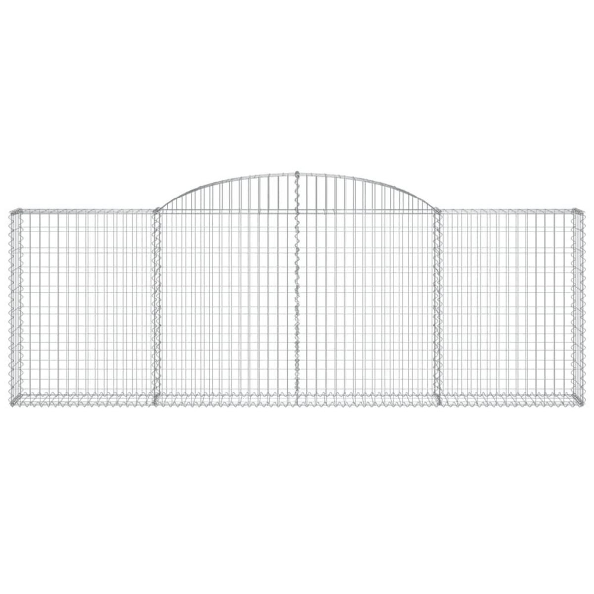 VIDAXL Panier de gabions arque 300x30x100/120 cm Fer galvanise