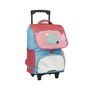 Voir la diapositive 2 : AUCHAN Sac à dos à roulettes rose et bleu Fashion Mermaid