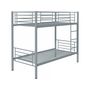 Voir la diapositive 4 : Habitat et Jardin Lit superposé  ADAM  -  90 x 190 cm - Métal - Gris